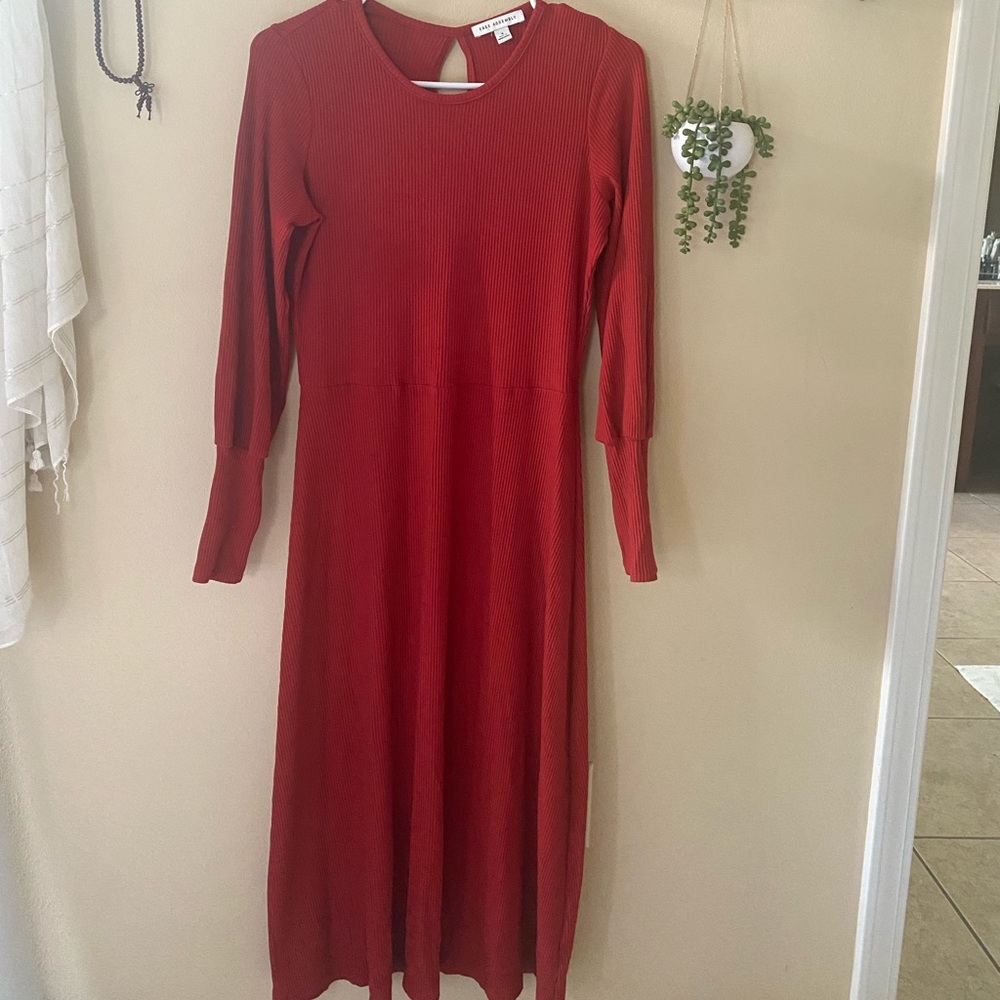 Free Assembly midi long sleeve dress S